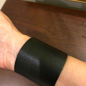 Ann Taylor leather buckle bracelet